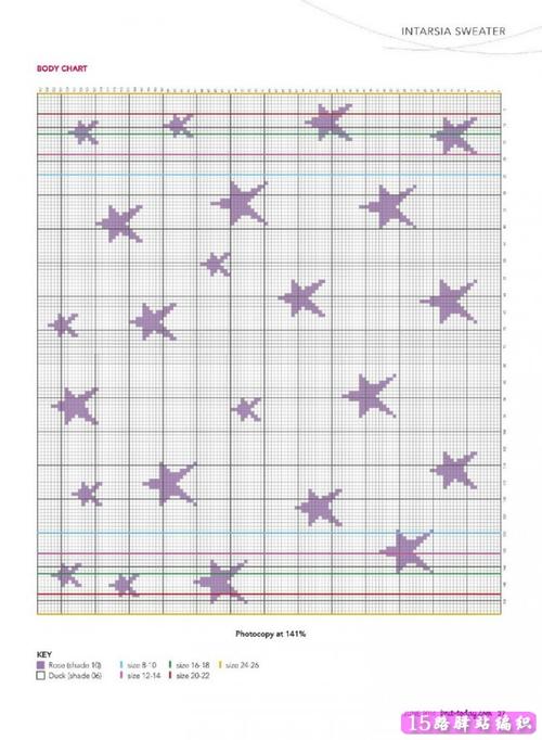 各种各样星星元素的毛衣编织图案和织法图解|棒针编织
