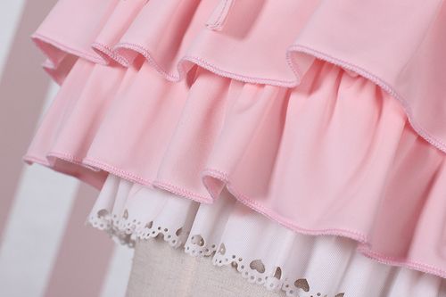 软妹萌少女度假日本贫乳平胸lolita荷叶比基尼