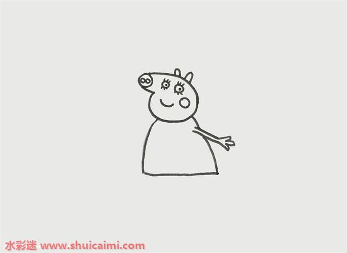 可爱猪妈妈怎么画简单又漂亮 小猪佩奇猪妈妈儿童简笔