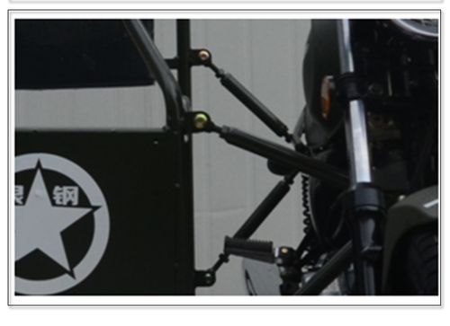 热卖银钢迷你边三轮侉子边斗连接杆yg150b-22摩托车改装边斗调节杆