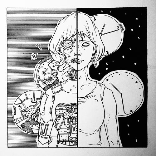 黑白装饰画构成基础对比构成