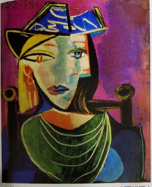 坐着的女人,毕加索,西班牙画家.
