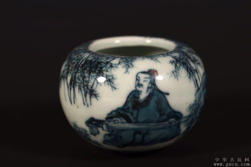 回流名家款青花釉里红鸟食罐一套