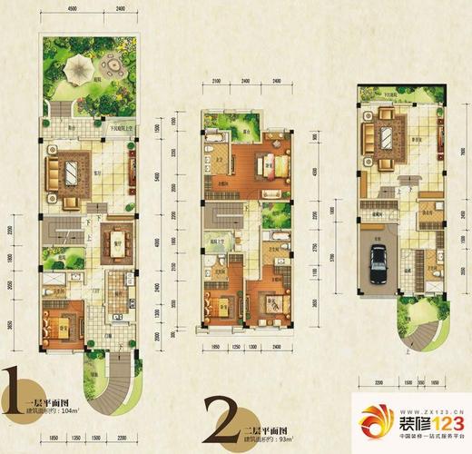 成都棠湖泊林城棠湖泊林城连院央墅a型户型图 .图片