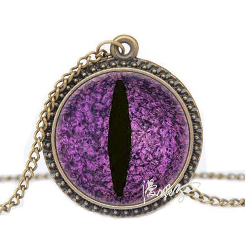 厂家批发欧美饰品 彩色瞳孔猫眼系列 玻璃时光宝石 复古项链项饰