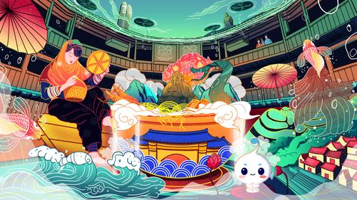传承民族文化绘写闽南风情烁鱼闽南风情插画展示
