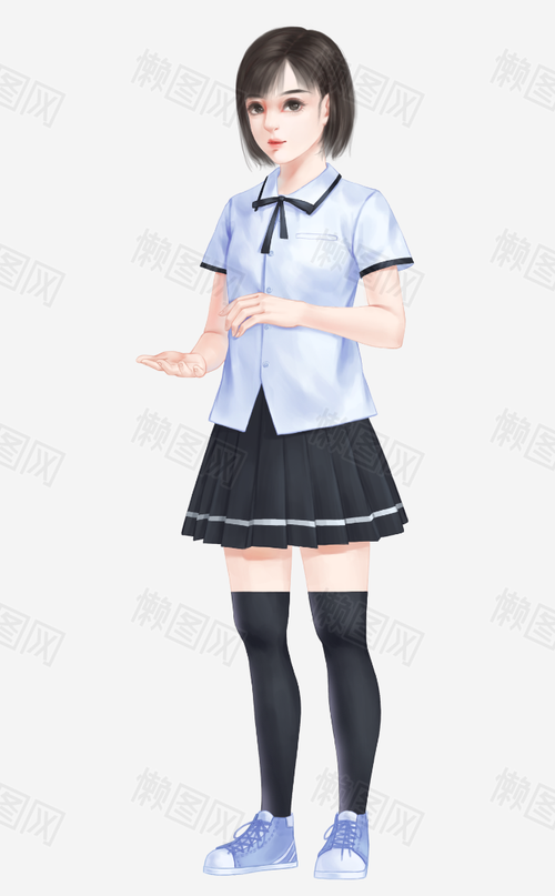 免扣素材 夏季女生学霸2校服夏季女生学霸2校服由cjzk1993设计师分享.
