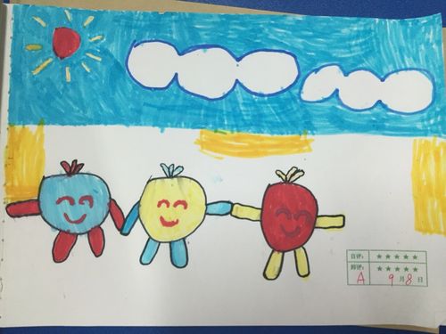 奎文实验小学41班《三个好伙伴》美术作业展