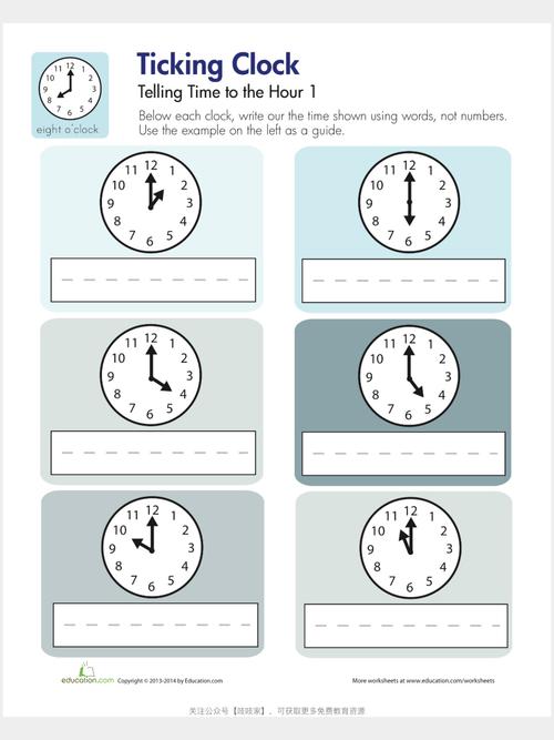 认识时钟|打印材料,学会看时钟_早教_亲子_英语启蒙_幼儿_语言启蒙