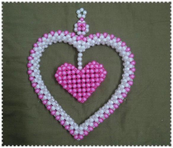 串珠爱心首饰杯垫系列