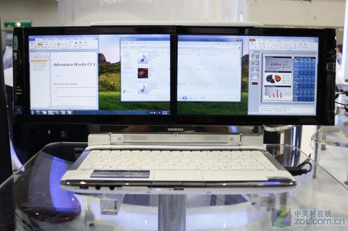 onkyo dx1007a5b双屏旋转式笔记本电脑正面