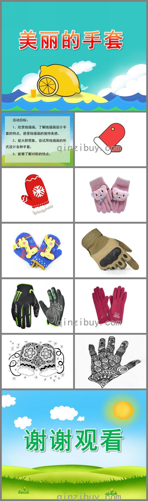 大班美术线描画美丽的手套ppt课件