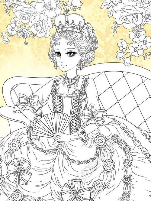 宫廷服装简笔画公主漂亮