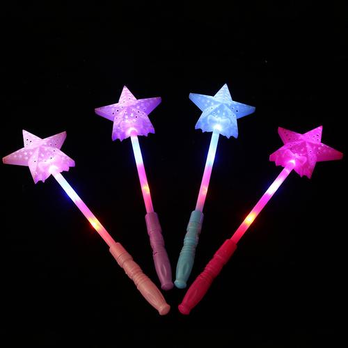 五角星闪光仙女棒爱心魔法棒星星发光夜市儿童玩具地推扫码礼品
