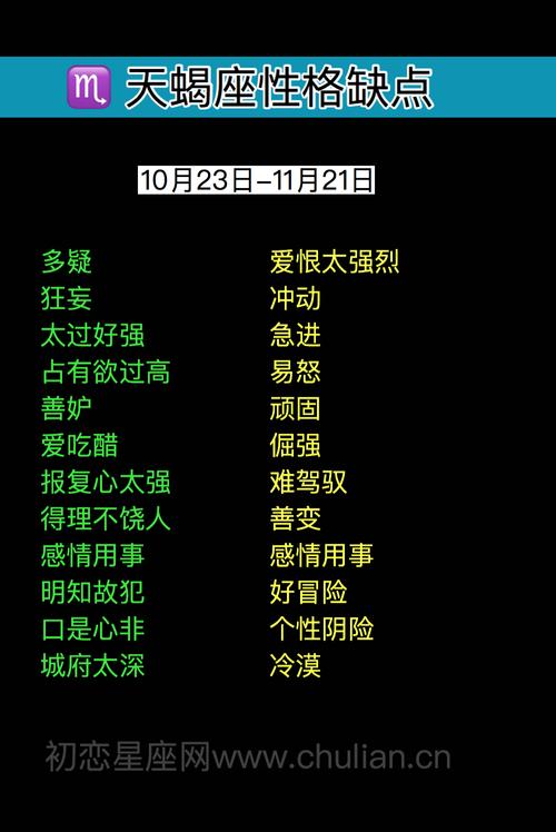 史上最全天蝎座性格详解