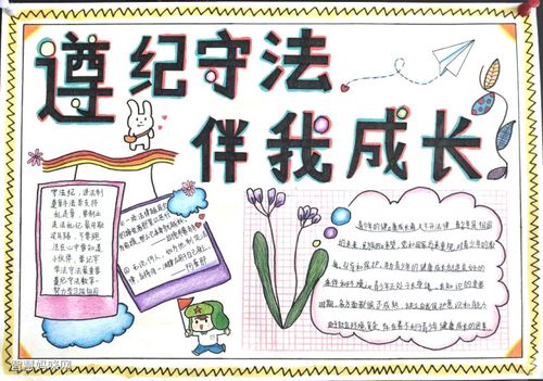 遵纪守法手抄报简单又漂亮