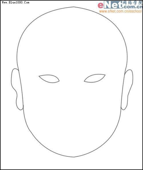 脸谱简笔画轮廓