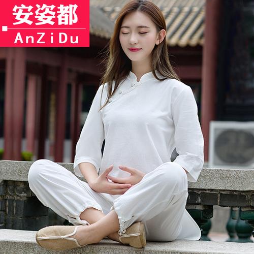 居士服女佛系棉麻禅服夏装中国风禅意女装汉服改良唐装套装两件套