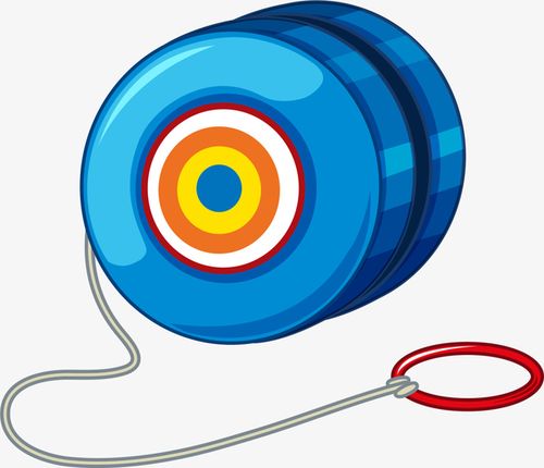 蓝色立体玩具溜溜球