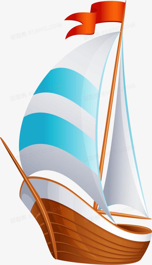 卡通帆船