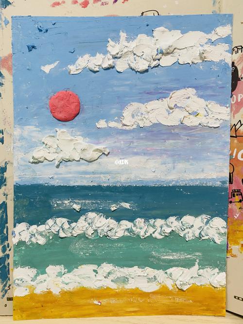 软性油画棒绘画_油画棒_绘画_治愈_风景_文化_绘画