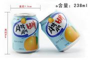 韩国进口韩国饮料批发-乐天梨汁果肉果汁238ml12瓶一