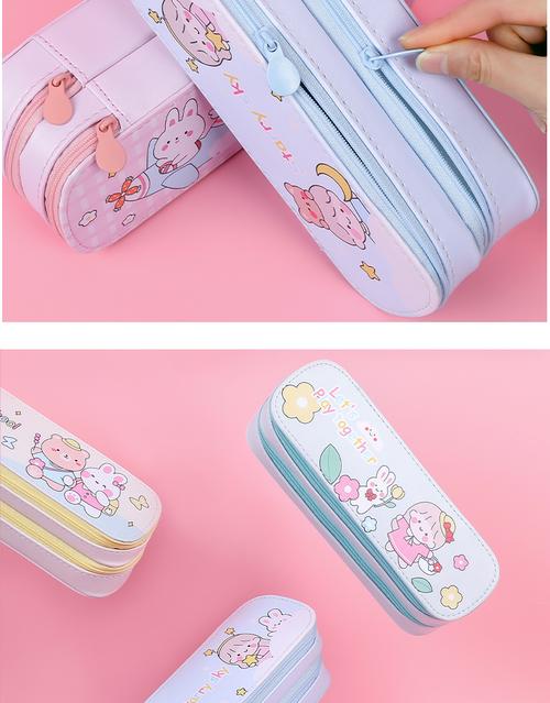 喻娄双层笔袋is日系小学生可爱大容量文具盒女孩子新款女网红铅笔盒