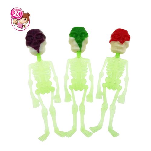 骨架骷髅头水果糖棒棒糖网红搞怪趣味恶搞糖果儿童休闲食品批发