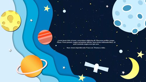 卡通太空主题ppt模板