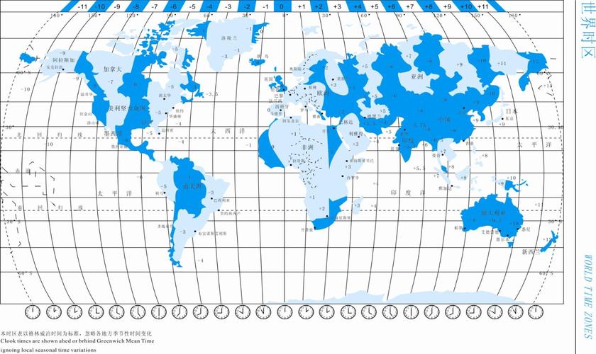 (世界时区图)