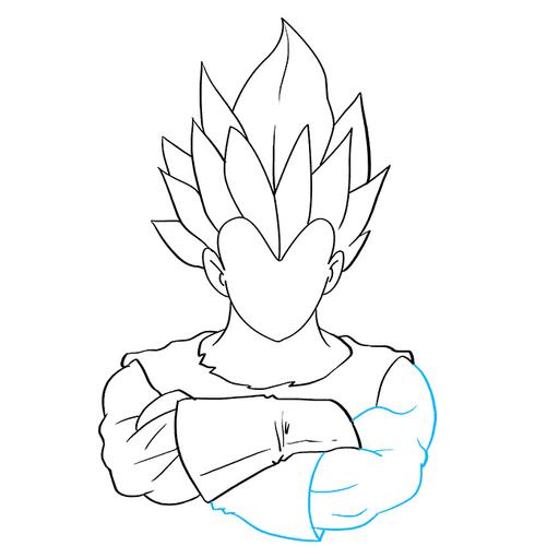 简笔画教程七龙珠之贝吉塔