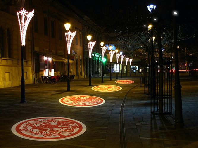 户外广告投影灯 多图互换 图案旋转轮播 防水logo投影