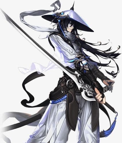 动漫戴斗笠侠客头像,剑客执剑长啸古风图片,戴斗笠 女剑客中国风戴