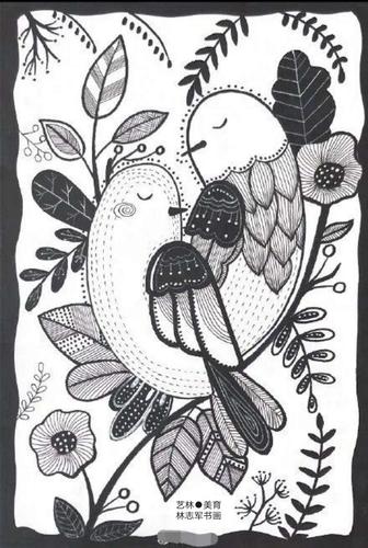 线描装饰画的表现技法