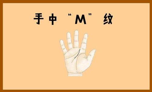 手中握有"m"纹手相中m纹是由玉柱纹连接智慧线和感情线后,与生命线