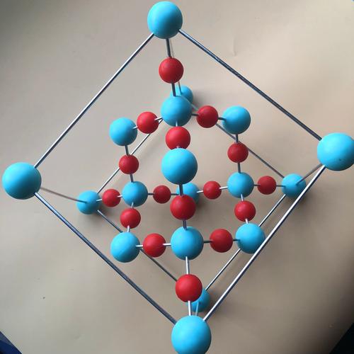 二氧化硅晶胞结构模型方石英晶体sio2大尺寸物质号jg-82