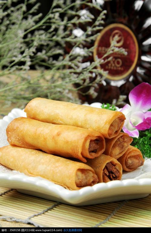春卷中华美食地方菜素材