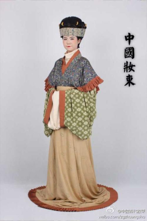 魏晋十六国时期 魏晋时期,襦裙逐渐成为女性的主要装束,出土的多件