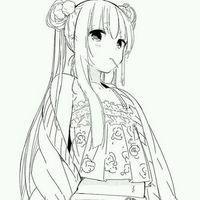 动漫铅笔画头像女生【点击鼠标右键下载】