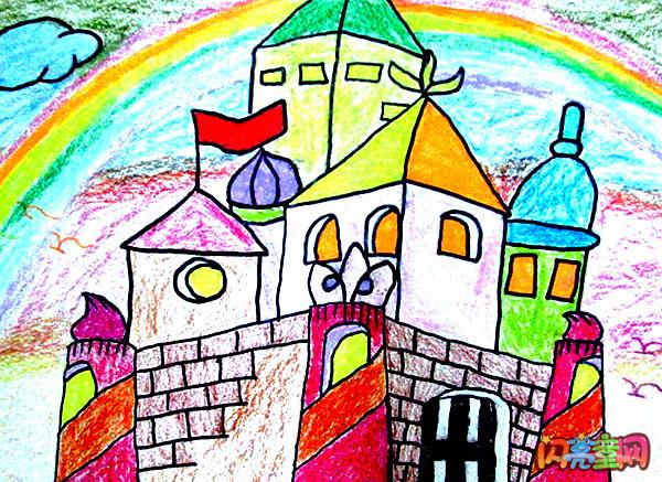 美丽的童话城堡优秀儿童画作品欣赏