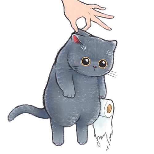 《铲屎官请自重》——拎猫头像表情系列|动漫|其他动漫|魏大葱有木瓜