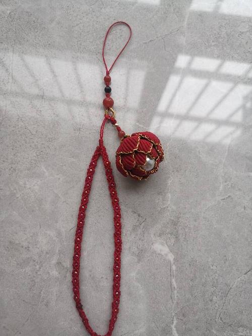 中国结论坛 四线包珠手机挂绳 一根绳如何编菱形网,四线包珠教程,手工