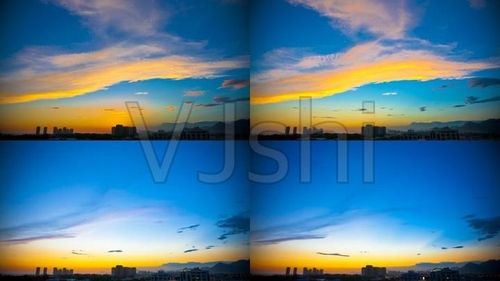 城市晚霞夕阳背景图