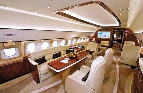 湾流公务机内部实拍