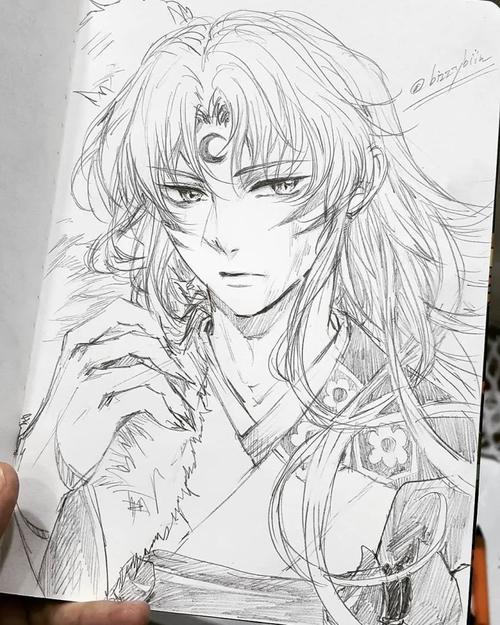 大神笔下的杀生丸线稿,天啊,颜值帅炸,细节又超棒!网友:快来粉他