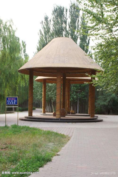 亭子,现代,公园,风景,城市,时尚,风格,设计,休息,宁静,清新,茂盛