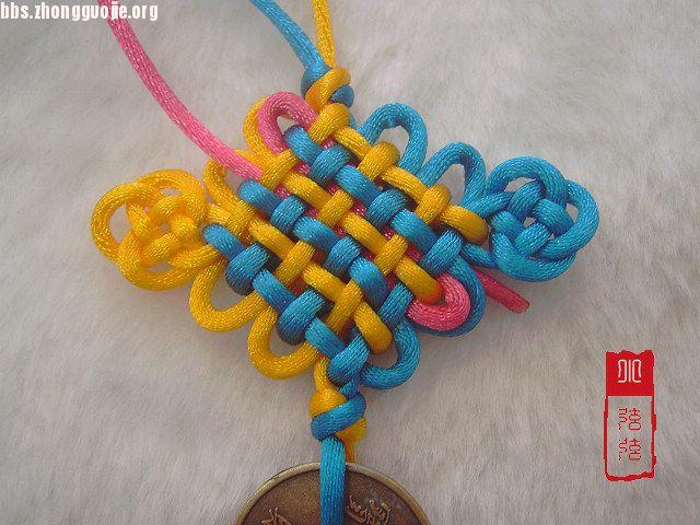 中国结梅花铜钱编法图解,梅花铜钱编法步骤图