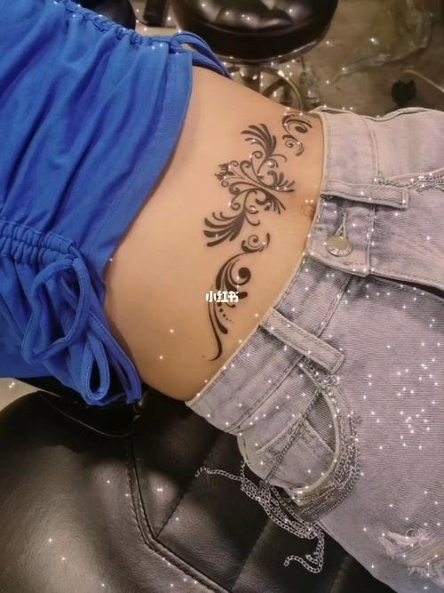 腰部纹身装饰,欧洲古典花纹!