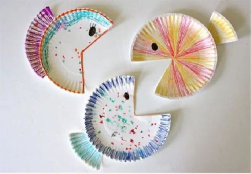 海洋主题环创手工:自由自在的小鱼