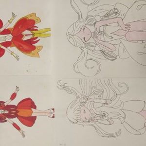 自创石榴花仙精灵王,珠实,黑化和原版,大家觉得黑化好看还是没黑化